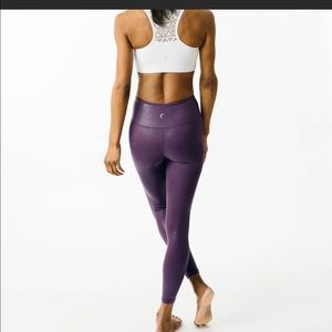 Zyia Purple Metallic Light N Tight Leggings 14/16